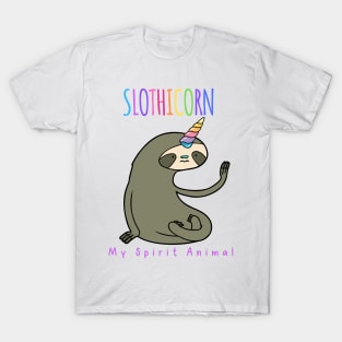 Sloth Unicorn Slothicorn Spirit Animal T-Shirt